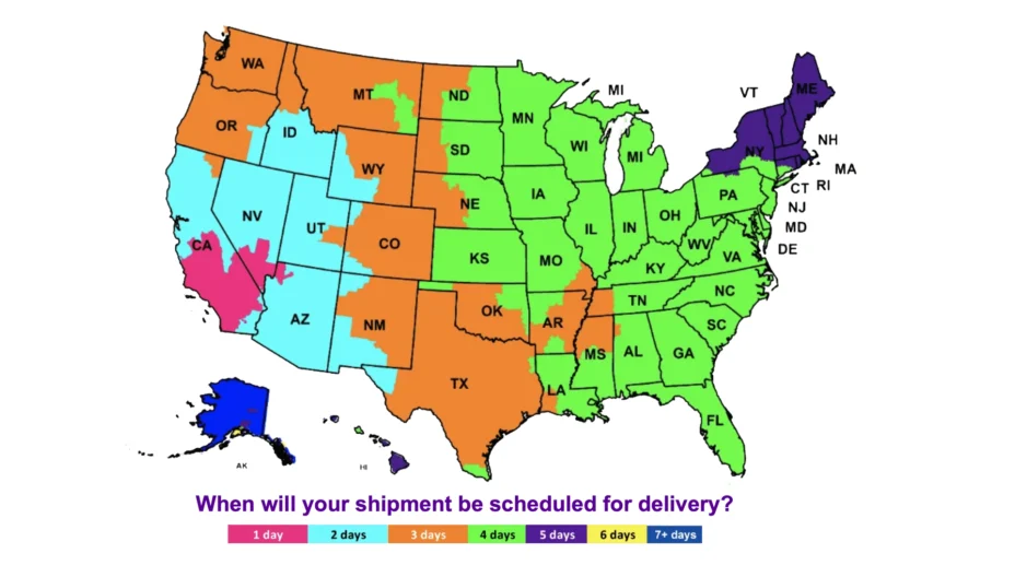 Fedex Shipping Map